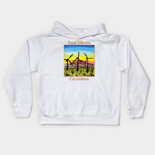 Wind Generators in Palm Springs California Kids Hoodie